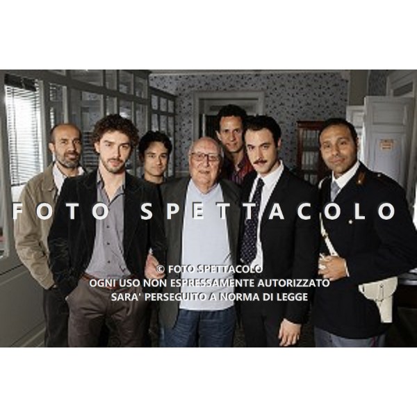 Il giovane Montalbano - Nella foto: Michele Riondino, Andrea Camilleri, Alessio Vassallo, Fabrizio Pizzuto, Maurilio Leto, Beniamino Marcone, Alessio Piazza